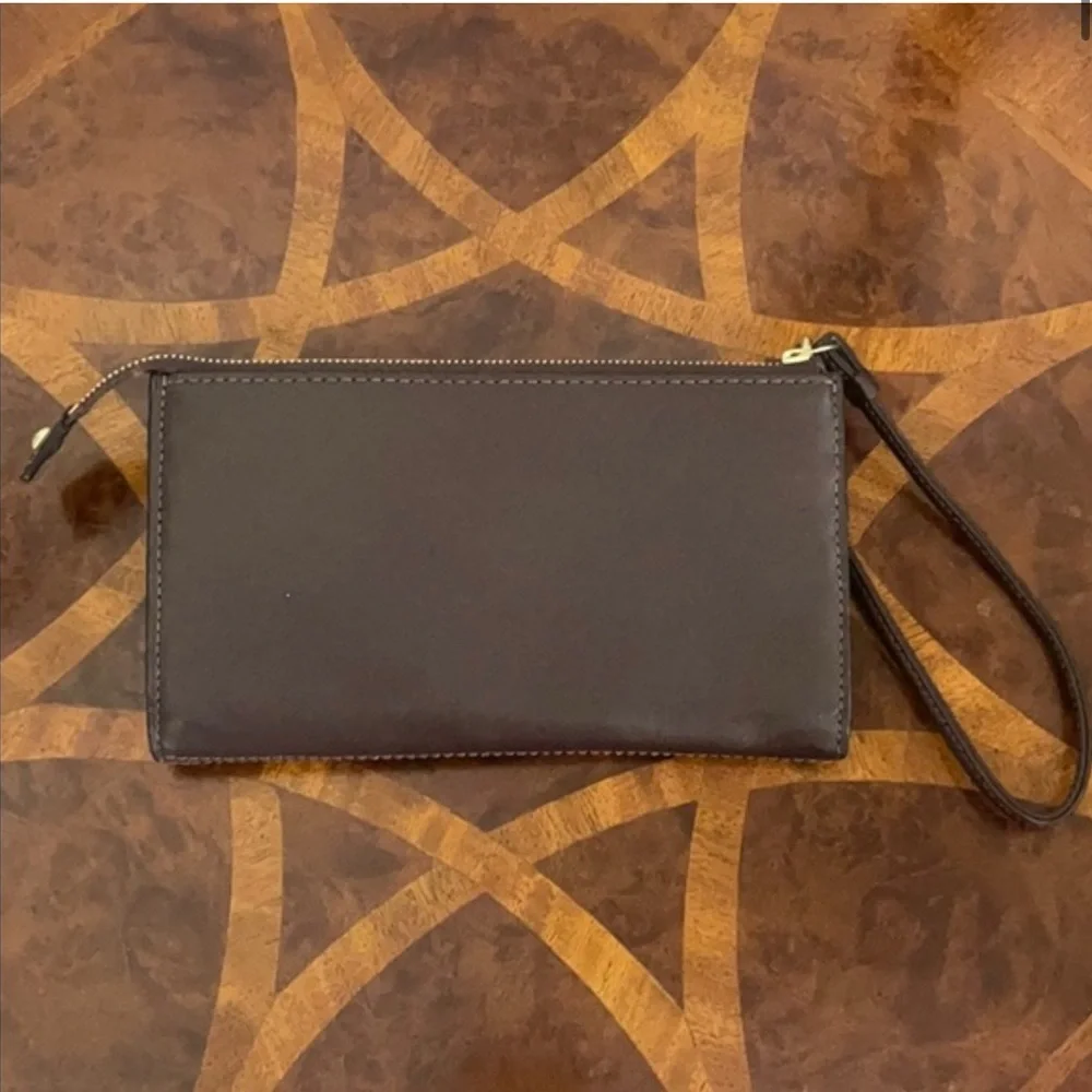 Coach Brown Wristlet Clutch Purse Wallet Authentic Like New